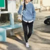 Alfabe Baskılı Spor Retro Mavi