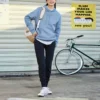 Alfabe Baskılı Spor Retro Mavi
