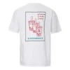 Aplike Kısa Kollu Tişört Unisex Beyaz