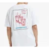 Aplike Kısa Kollu Tişört Unisex Beyaz