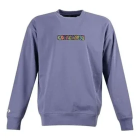 İş İşareti Nakışlı Polar Sweatshirt Asya Bedenleri “Mor”