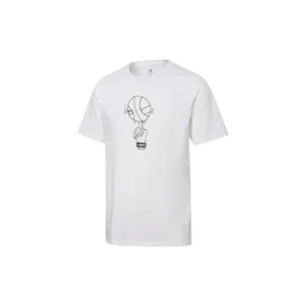Basketbol Grafikli Tişört “Beyaz”
