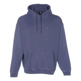 Bol Kesim Sneaker Yama Kapüşonlu Sweatshirt Asya Bedenleri “Mavi”