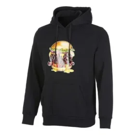 Burger Kapüşonlu Sweatshirt Asya Bedenleri “Siyah”