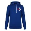 Büyük Logo Yıldız Şeritli Kapüşonlu Sweatshirt Asya Bedenleri “Mavi”