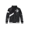 Casual Sports Logo Kapüşonlu Ceket Siyah