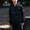 Casual Sports Stand Collar Baseball Ceket Asya Bedenleri “Siyah”