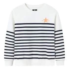 Casual Stripe Crew Sweater Asya Bedenleri “Beyaz Siyah”