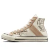 Chuck 70 Deri Kaplamalı Yüksek “Egret Champagne Tan”