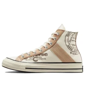 Chuck 70 Deri Kaplamalı Yüksek “Egret Champagne Tan”