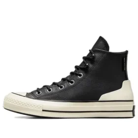 Chuck 70 Deri Yüksek “Siyah Egret”