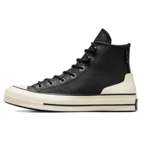 Chuck 70 Deri Yüksek “Siyah Egret”
