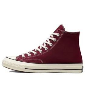 Chuck 70 High “Geri Dönüştürülmüş Kanvas – Koyu Bordo”