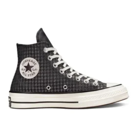 Chuck 70 High “Houndstooth Shine – Siyah”