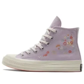 Chuck 70 High “Nakışlı Çiçek Deseni – Soluk Ametist”