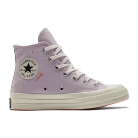 Chuck 70 High “Nakışlı Çiçek Deseni – Soluk Ametist”