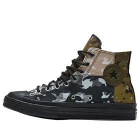 Chuck 70 High “Patchwork Blok Desenli – Kamuflaj Siyah”