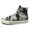 Chuck 70 High “Vintage Floral – Siyah Gümüş”