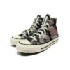 Chuck 70 High “Vintage Floral – Siyah Gümüş”