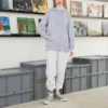 Chuck 70 Logo İşlemeli Bol Kesim Kapüşonlu Sweatshirt Gri Mavi