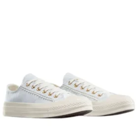 Chuck 70 Low Bağcıklar Trim “Egret Barely Grey”