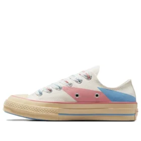 Chuck 70 Low “Bej Pembe Mavi Soyut”