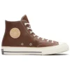 Chuck Taylor 70 Hi Deri Çikolata/Açık Kahverengi/Egret
