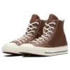 Chuck Taylor 70 Hi Deri Çikolata/Açık Kahverengi/Egret