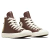 Chuck Taylor All Star Deri Suni Kürk Astarlı “Koyu Kahverengi”