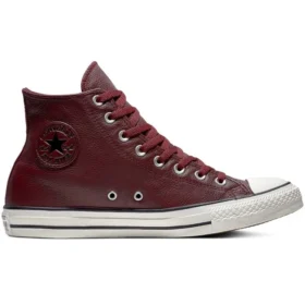 Chuck Taylor All Star Deri Yüksek Bilekli “Kırmızı Beyaz”