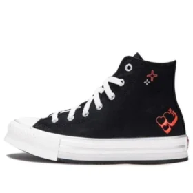 Chuck Taylor All Star EVA Lift Platform Y2K Heart Yüksek Bilekli “Siyah”