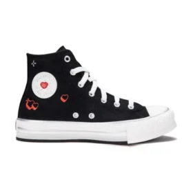 Chuck Taylor All Star EVA Lift Platform Y2K Heart Yüksek Bilekli “Siyah”