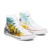 Chuck Taylor All Star High El Boyaması Kanvas “Beyaz Sarı Mavi”