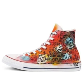 Chuck Taylor All Star High El Boyaması “Turuncu Kırmızı”