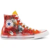 Chuck Taylor All Star High El Boyaması “Turuncu Kırmızı”