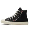 Chuck Taylor All Star High “Nakışlı Çiçek Desenli – Siyah”