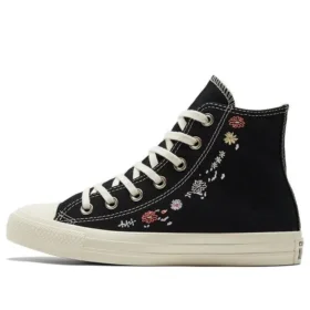 Chuck Taylor All Star High “Nakışlı Çiçek Desenli – Siyah”