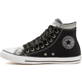 Chuck Taylor All Star Çift Üst “Siyah Gümüş”