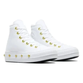 Chuck Taylor All Star Çivili Yükseltilmiş Platform “Beyaz Altın”