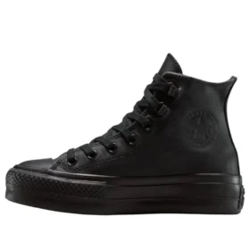 Chuck Taylor All Star Lift Deri Yüksek Bilekli “Siyah”