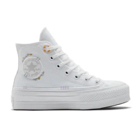 Chuck Taylor All Star Lift Platform High “Autumn Embroidery White”