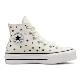 Chuck Taylor All Star Lift Platform High “Nakışlı Yıldızlar – Egret”