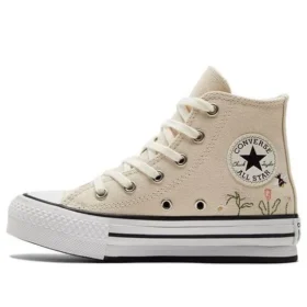 Chuck Taylor All Star Lift Platform High PS “Çiçek Nakışlı – Doğal Fildişi”