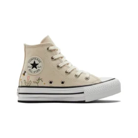 Chuck Taylor All Star Lift Platform High PS “Çiçek Nakışlı – Doğal Fildişi”