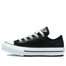 Chuck Taylor All Star Lift Platform Iridescent Leather “Siyah Beyaz”