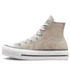 Chuck Taylor All Star Lift Platform Kanvas Yüksek Bilekli “Bej Beyaz”