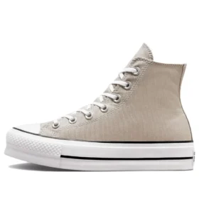 Chuck Taylor All Star Lift Platform Kanvas Yüksek Bilekli “Bej Beyaz”