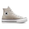 Chuck Taylor All Star Lift Platform Kanvas Yüksek Bilekli “Bej Beyaz”