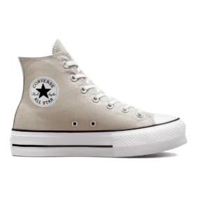 Chuck Taylor All Star Lift Platform Kanvas Yüksek Bilekli “Bej Beyaz”