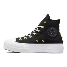 Chuck Taylor All Star Lift Platform Star Studded “Siyah Beyaz Altın”